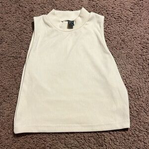 Cream colored tank and slit skirt set